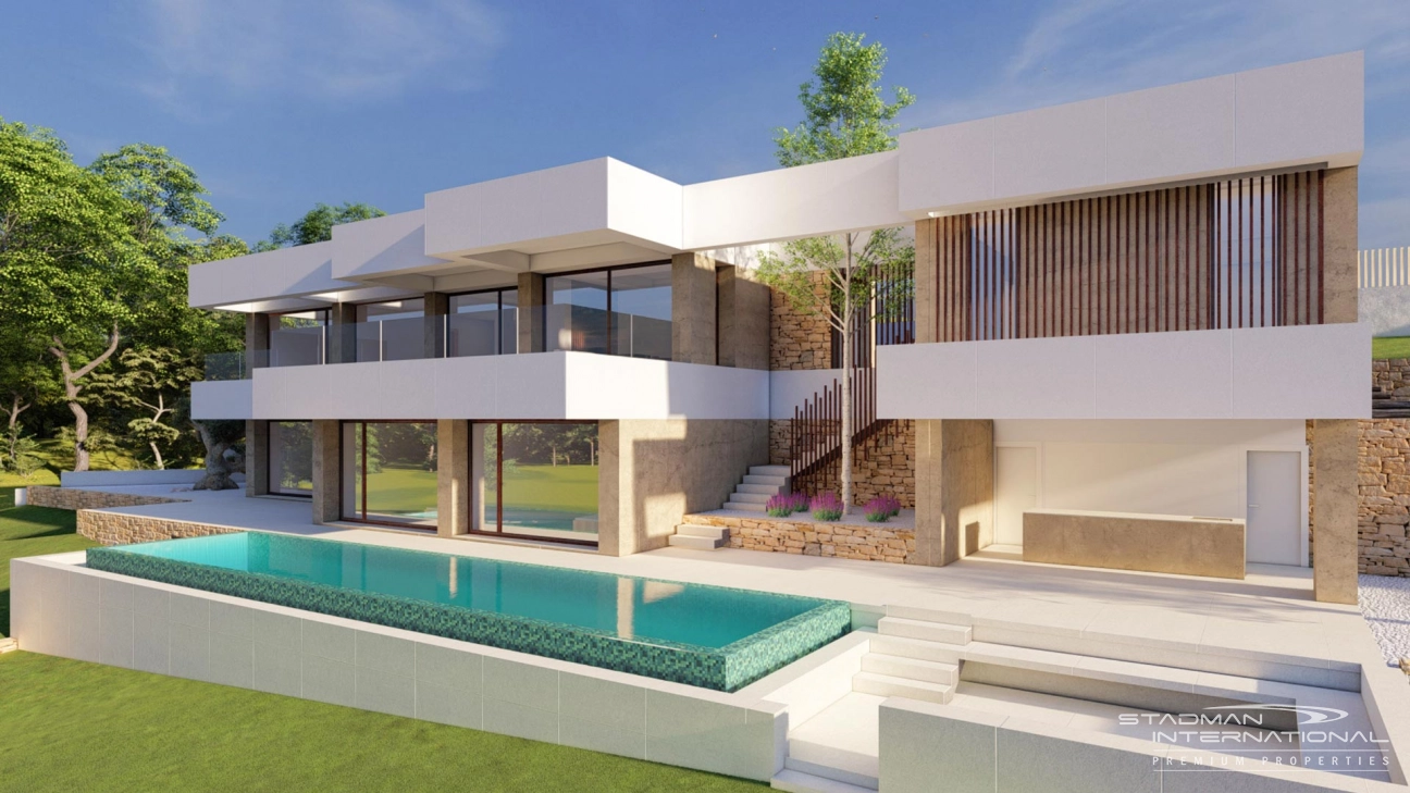 Villa Moderna de Obra Nueva cerca del Campo de Golf en Altea con Vistas al Mar
