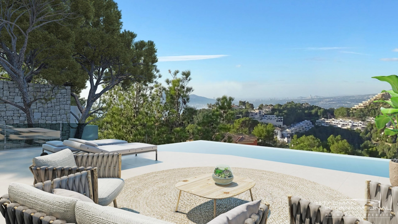 Neue moderne Villa mit wunderschönem Panoramablick in Altea Hills