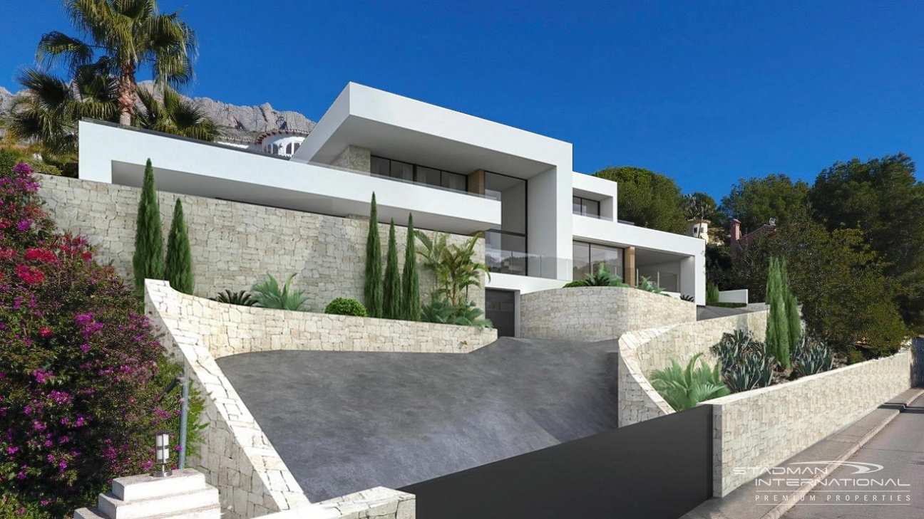 Moderne Neubauvilla mit Panoramablick in der Sierra de Altea