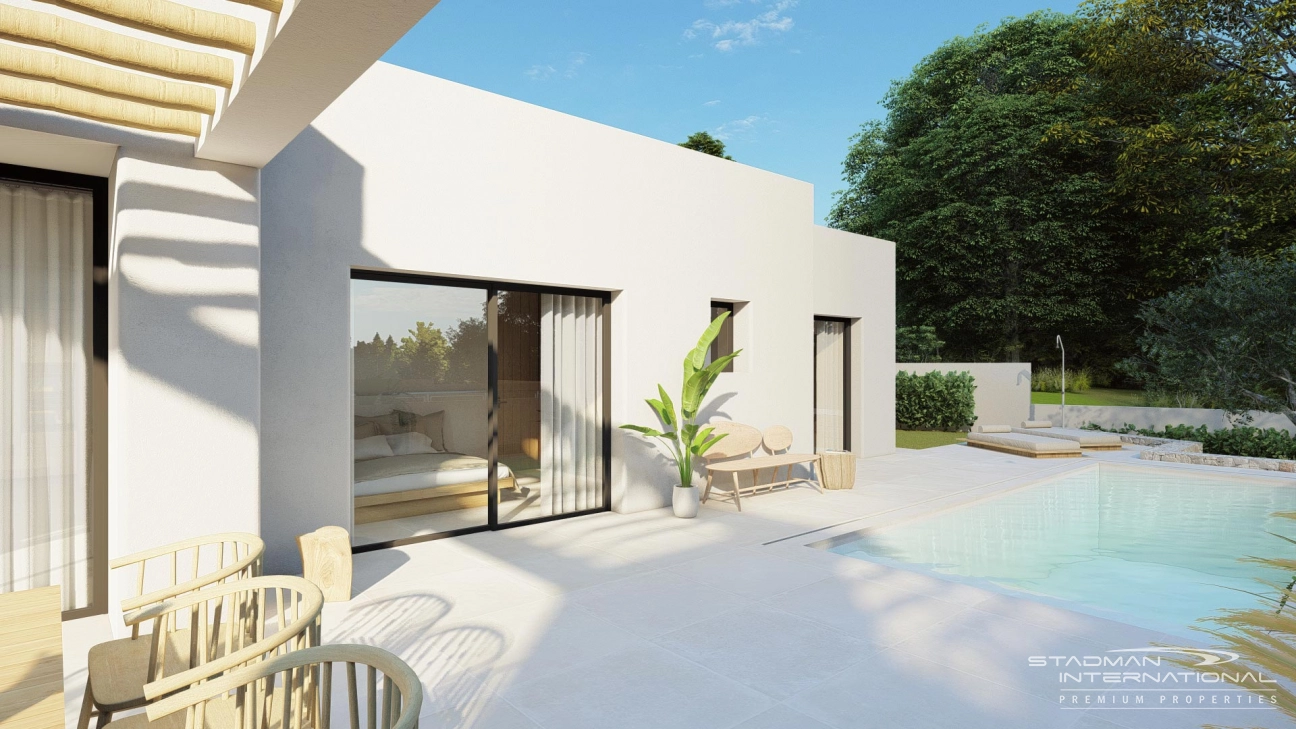 Nybygd Villa i Ibiza-stil med Havutsikt i nær Altea La Vella 
