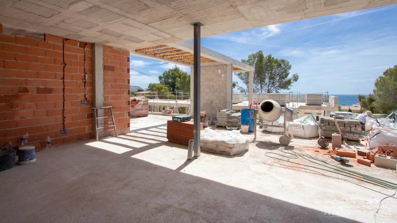 Villa Nouvellement Construite Style d'Ibiza avec Vue sur Mer près d'Altea La Vella