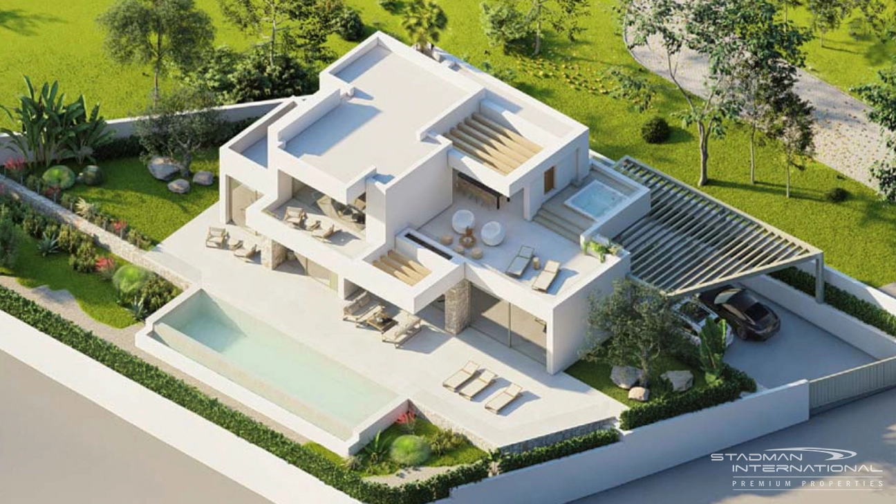 Nueva Villa Moderna en Parcela de Esquina con Vistas al Mar 