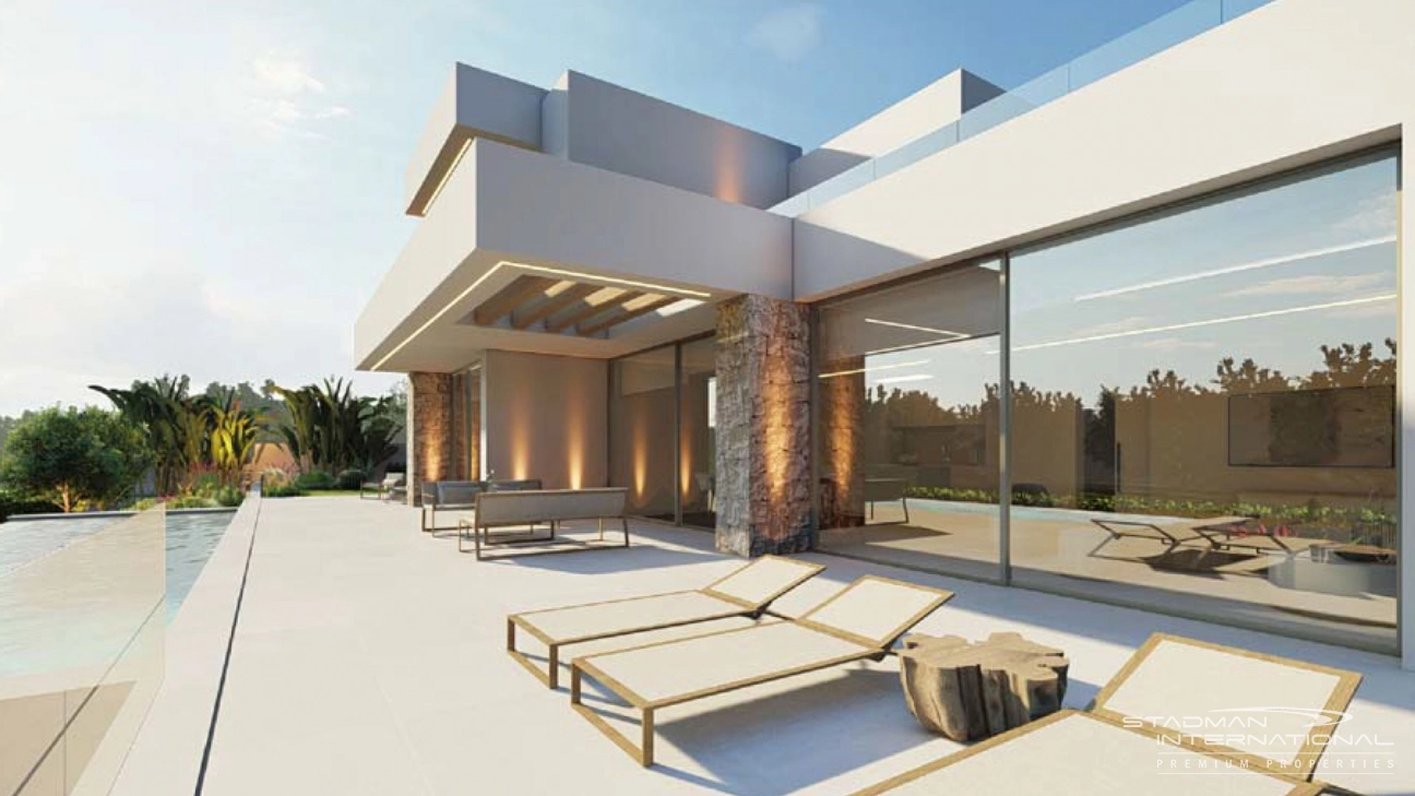 Villa de Nouvelle Construction sur un Terrain d'Angle avec Vue Mer