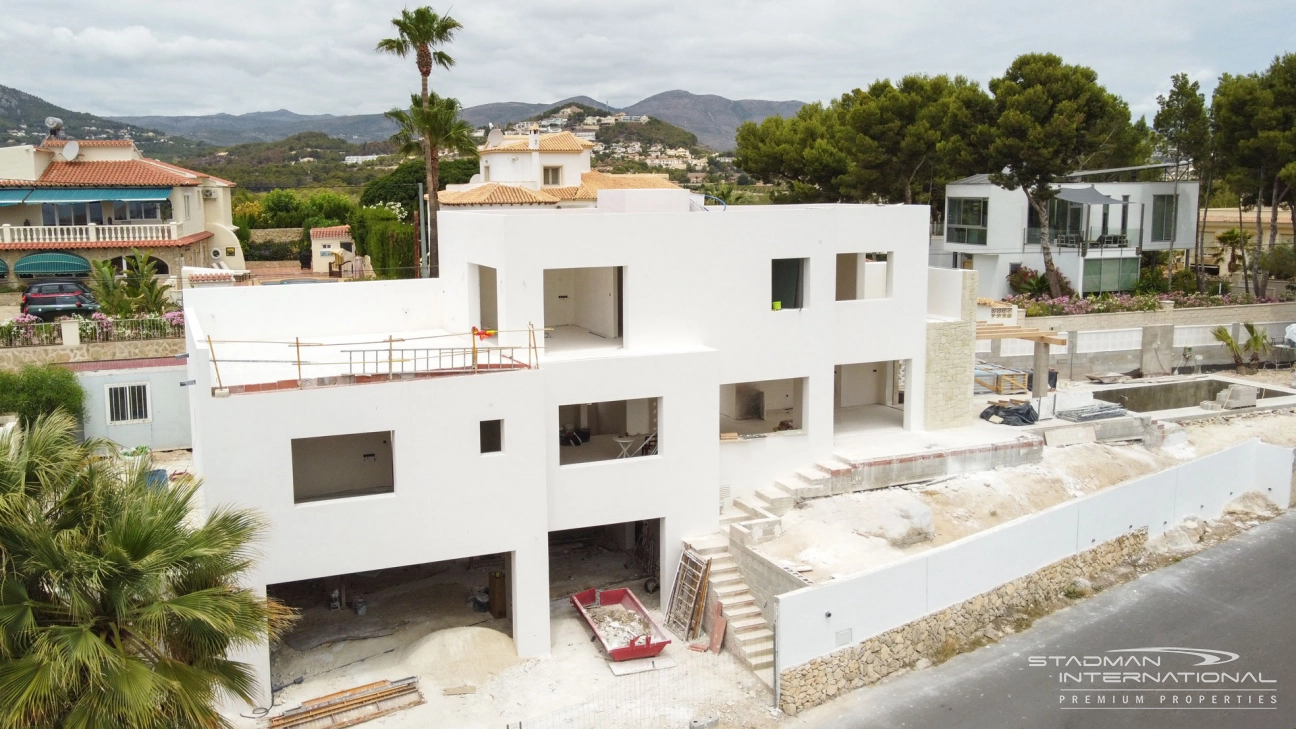 Nieuwbouw Ibiza Stijl Villa met Zeezicht