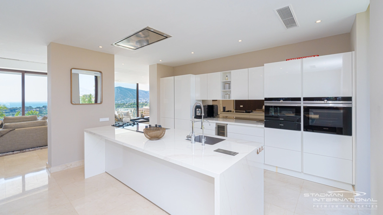 Moderne Villa auf einer Etage mit Meerblick in der Nähe der Altstadt von Altea

