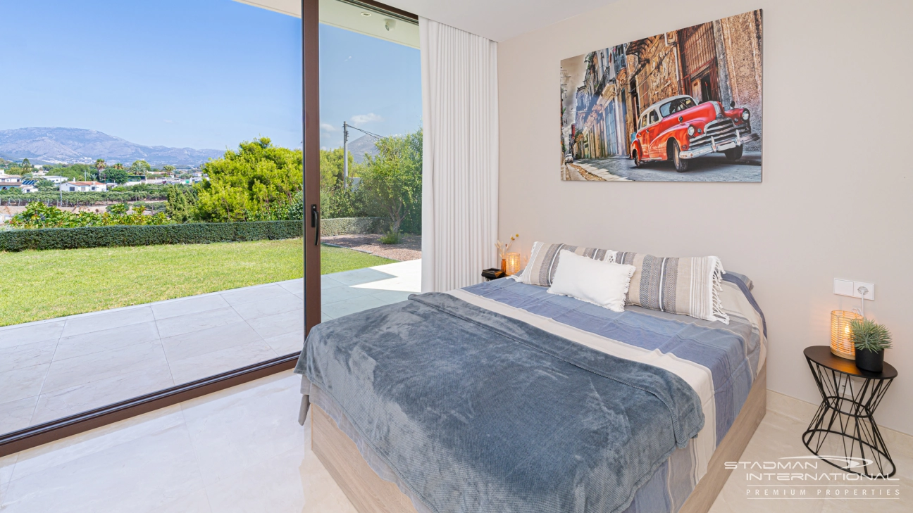 Moderne Villa auf einer Etage mit Meerblick in der Nähe der Altstadt von Altea

