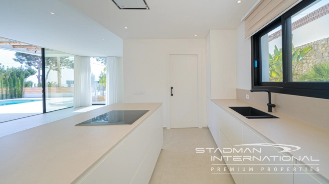 Modern Villa on One Floor in Ibiza Style with Sea View