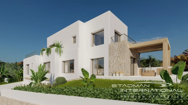 New Build Ibiza Style Villa with Sea Views